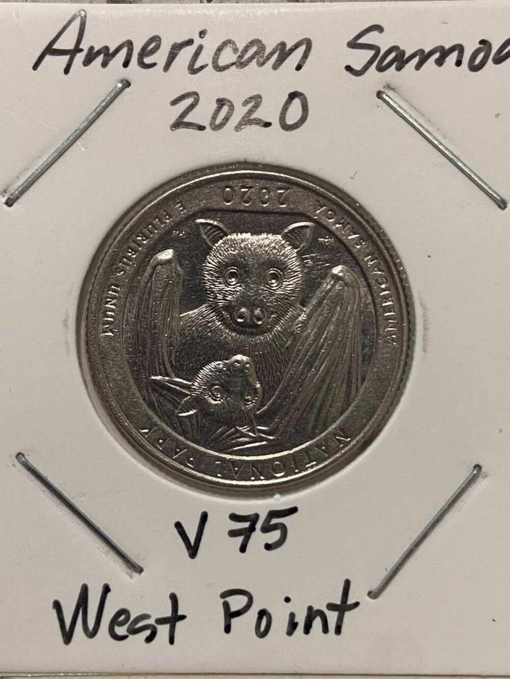 2020-W V75 American Samoa National Park Quarter 25c West Point Mint.
